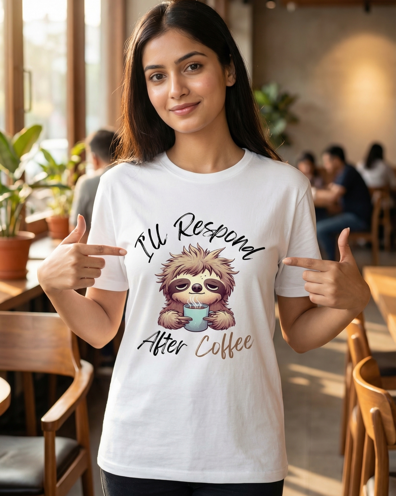 Coffee Sloth Unisex T-Shirt