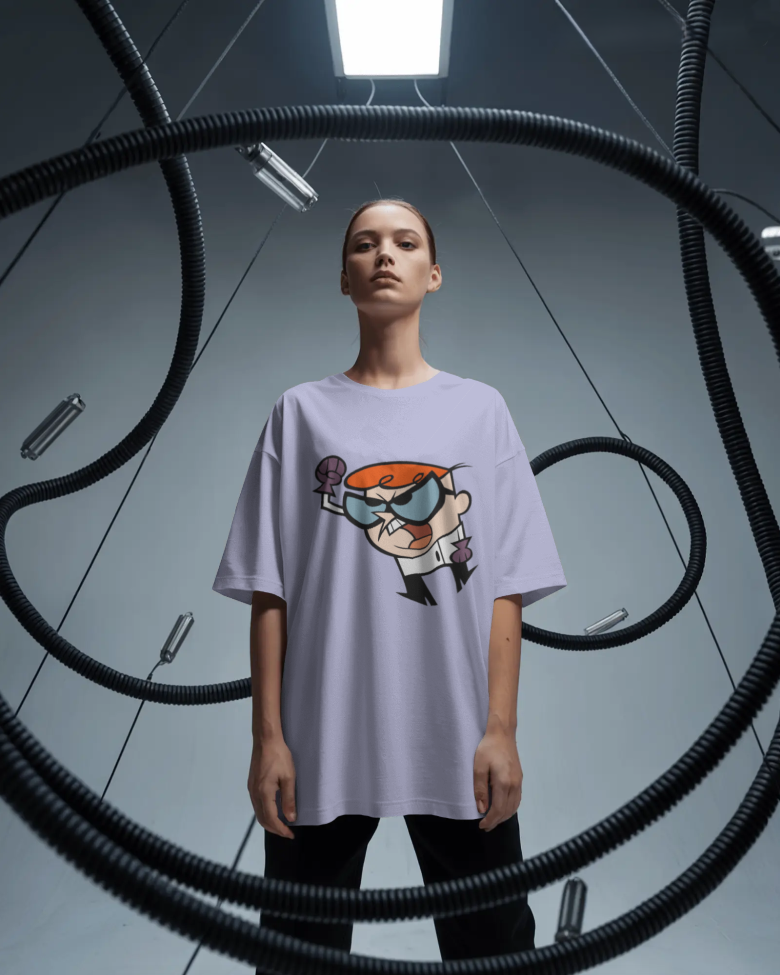 Angry Dexter Unisex Oversized T-Shirt