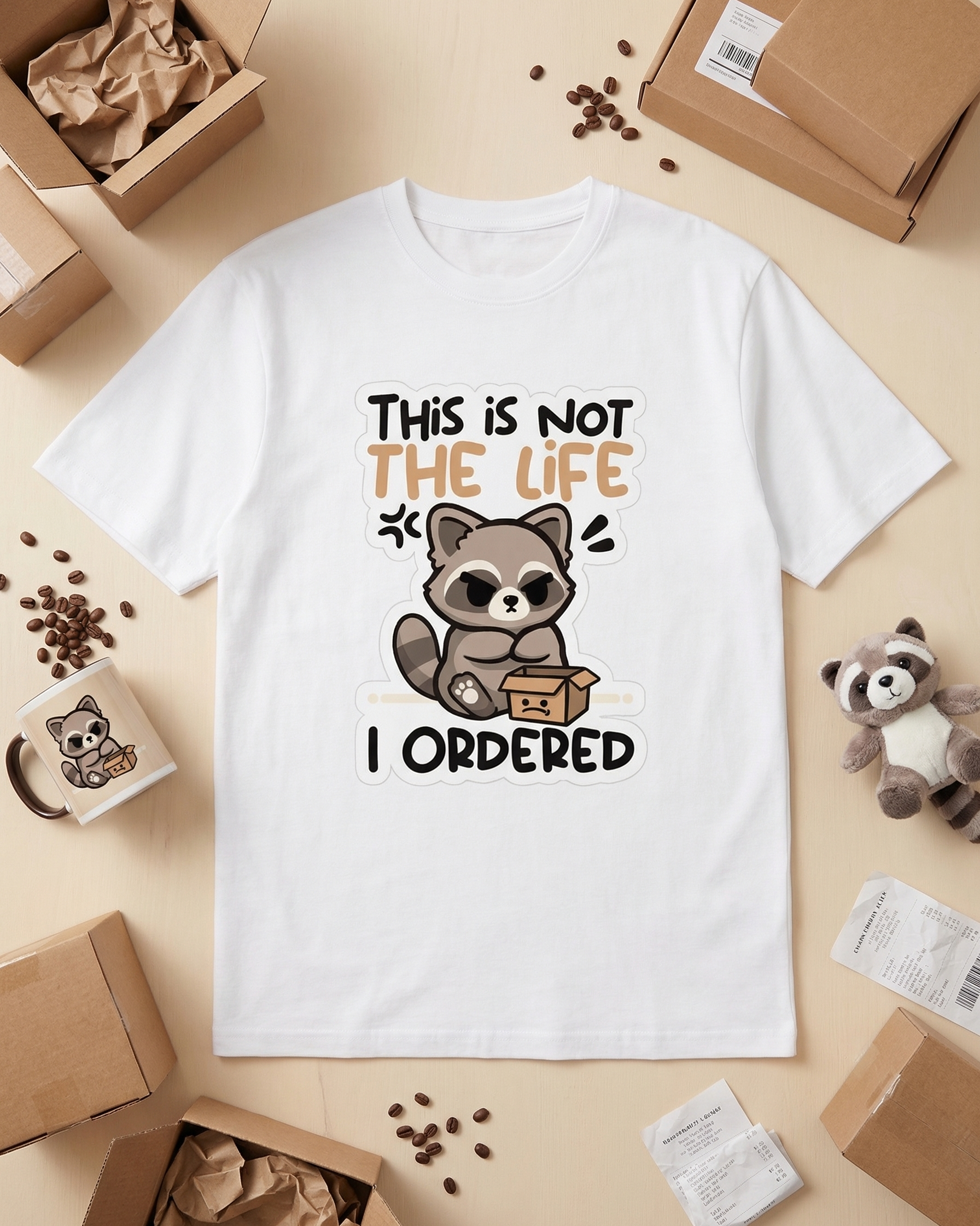 This Is Not The Life I Ordered Raccoon Unisex T-Shirt