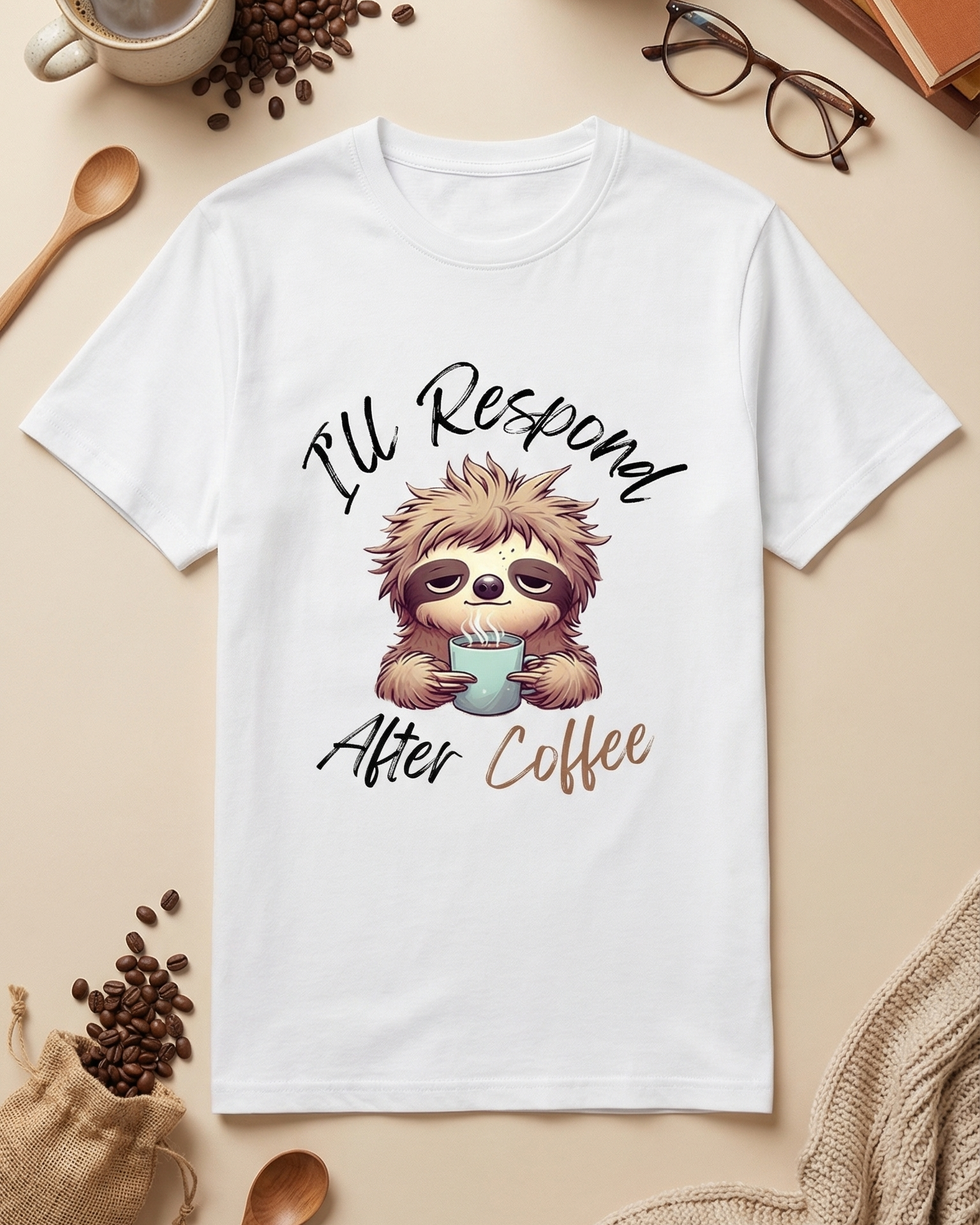 Coffee Sloth Unisex T-Shirt