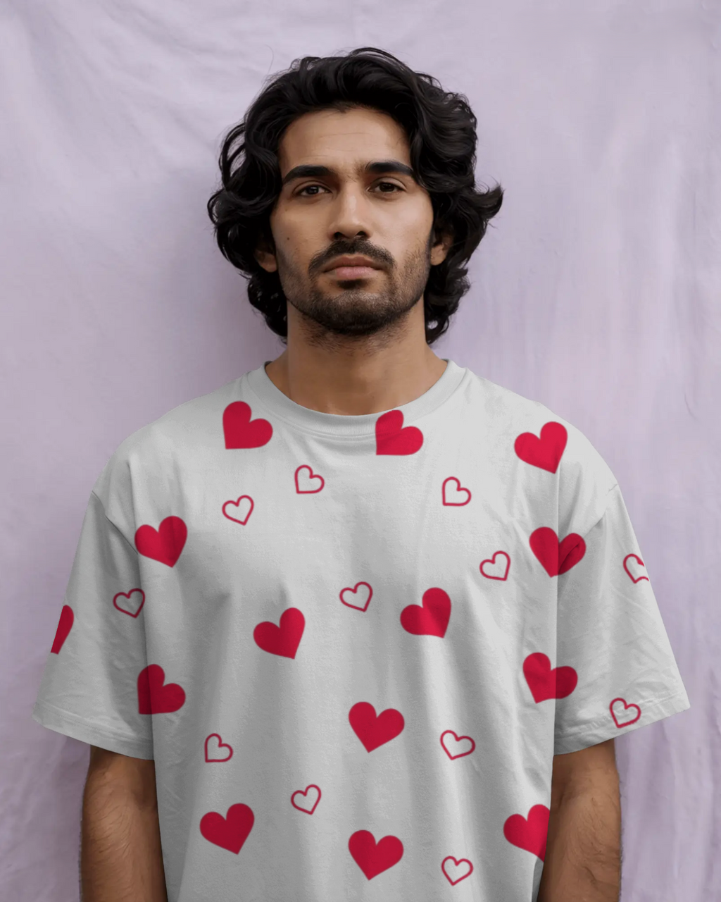 Love Hearts Unisex Oversized T-Shirt