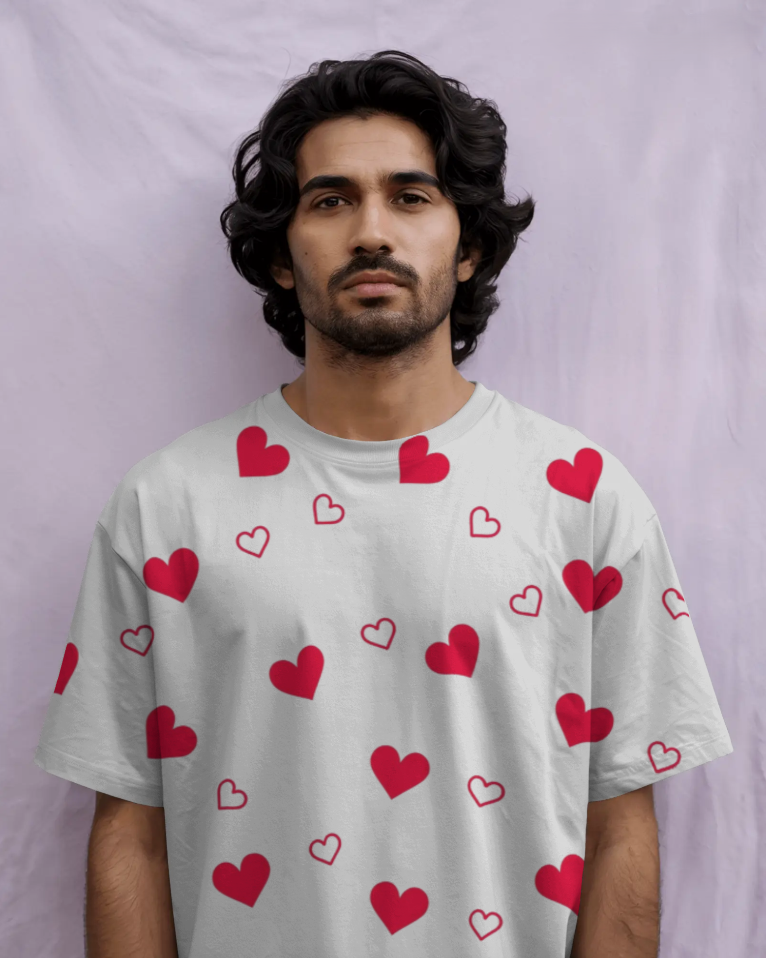 Love Hearts Unisex Oversized T-Shirt