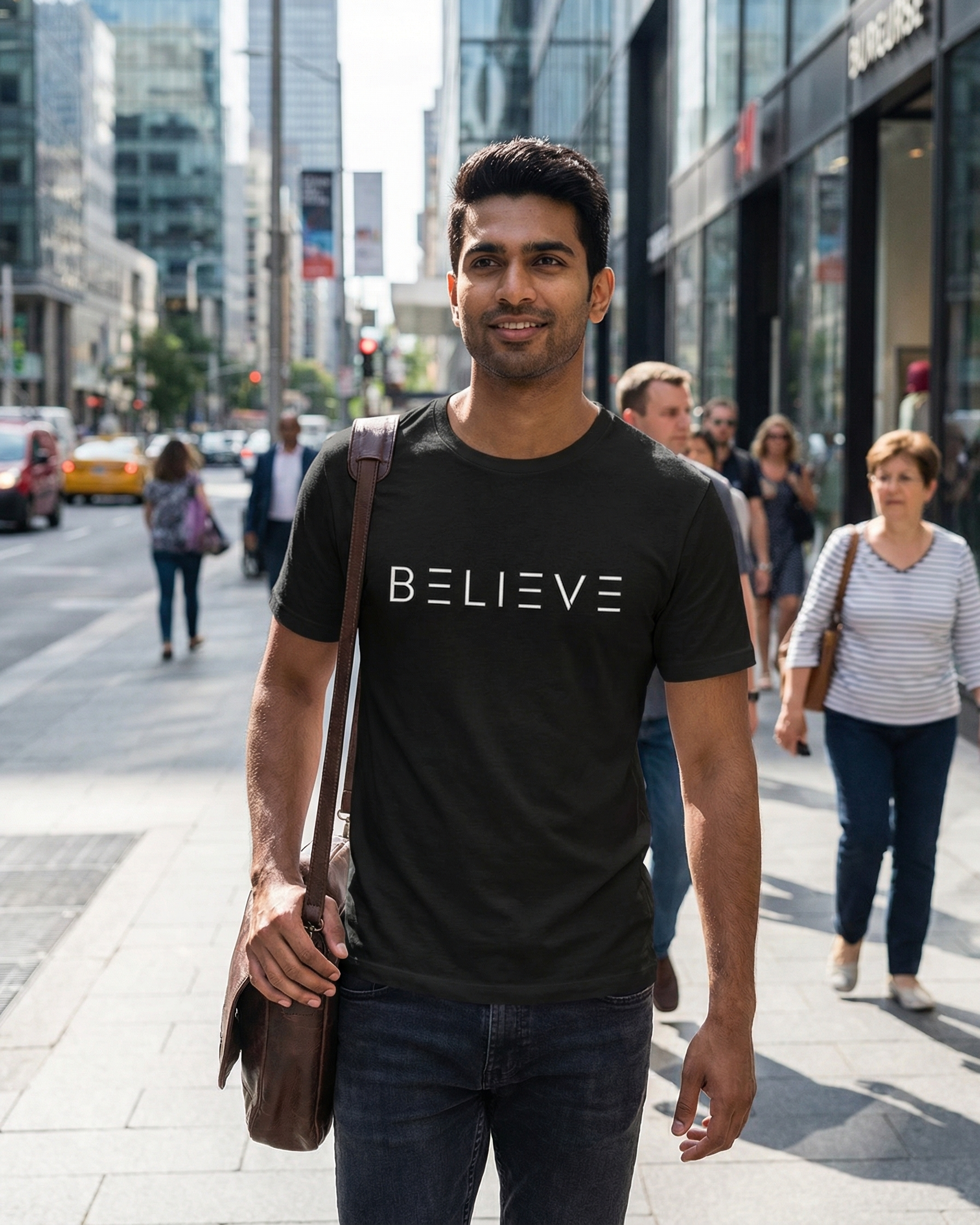 Men's Believe Black T-Shirt