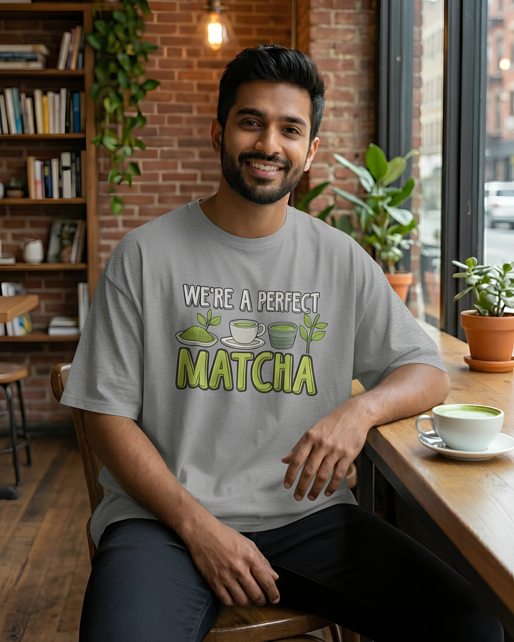 Perfect Matcha Unisex Oversized T-Shirt