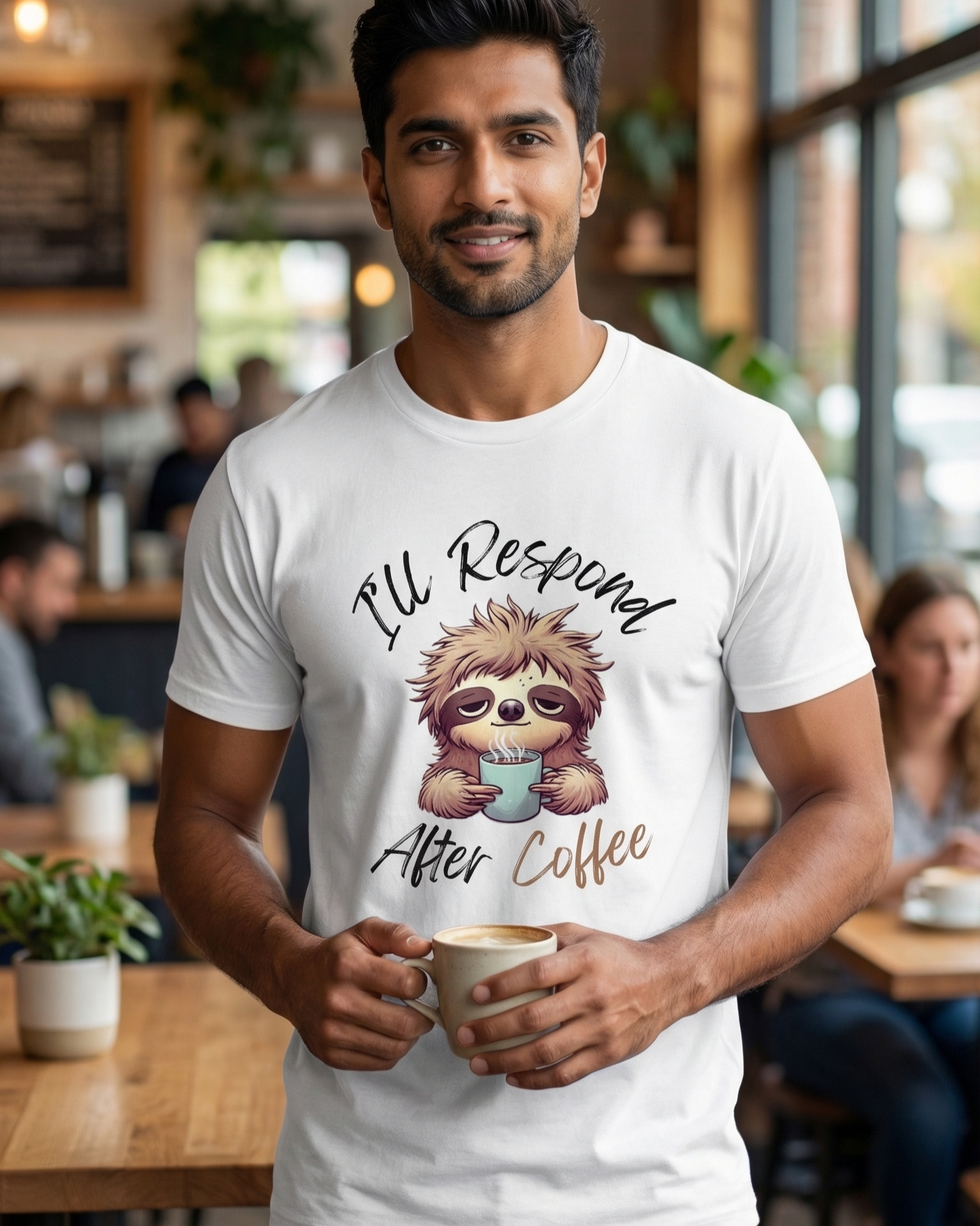 Coffee Sloth Unisex T-Shirt