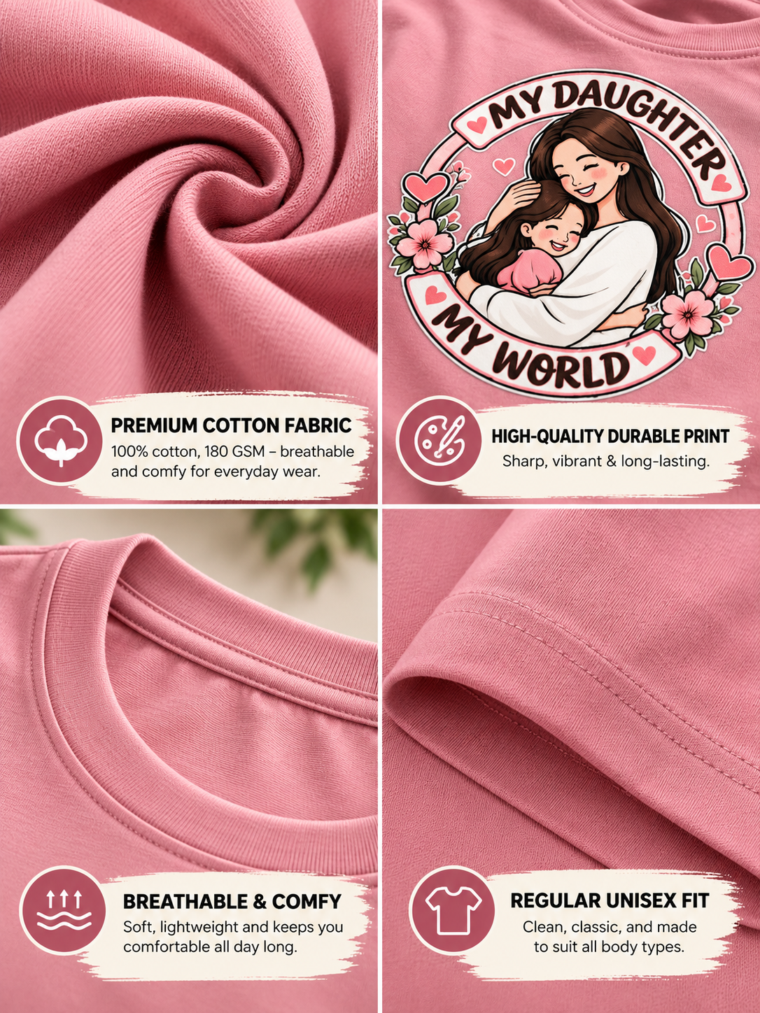 My Daughter My World - Mother Daughter T-Shirt
